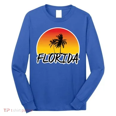 Florida Sunset Palm trees Long Sleeve Shirt