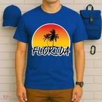 Florida Sunset Palm trees  T-Shirt thumb 6