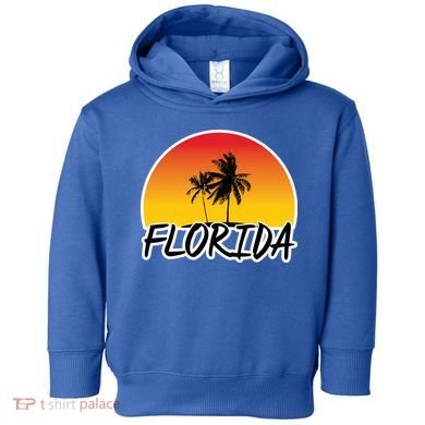 Florida Sunset Palm trees  Toddler Hoodie