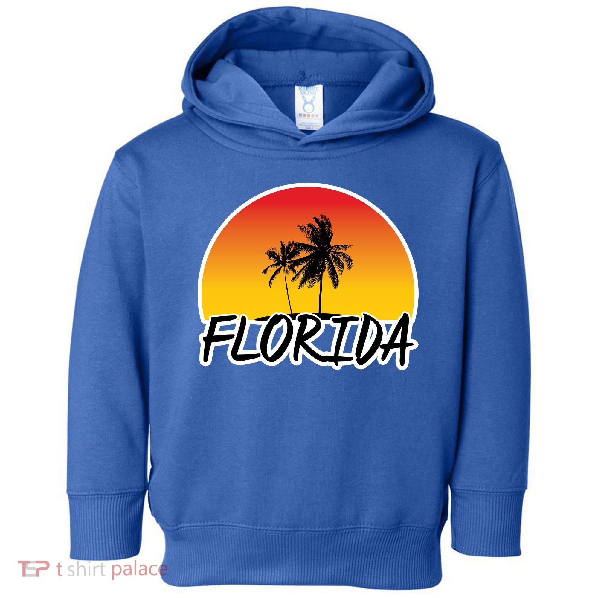 Florida Sunset Palm trees  Toddler Hoodie