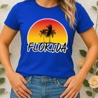 Florida Sunset Palm trees  Women's T-Shirt thumb 2