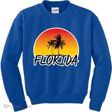 Florida Sunset Palm trees  Kids Sweatshirt