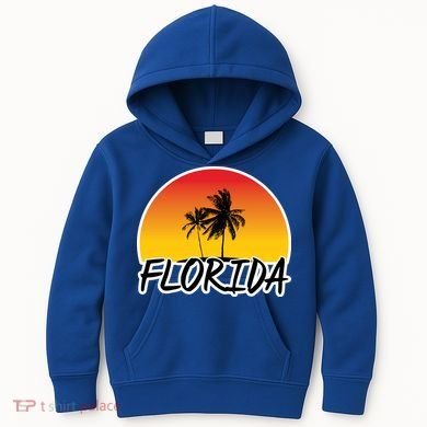 Florida Sunset Palm trees  Kids Hoodie