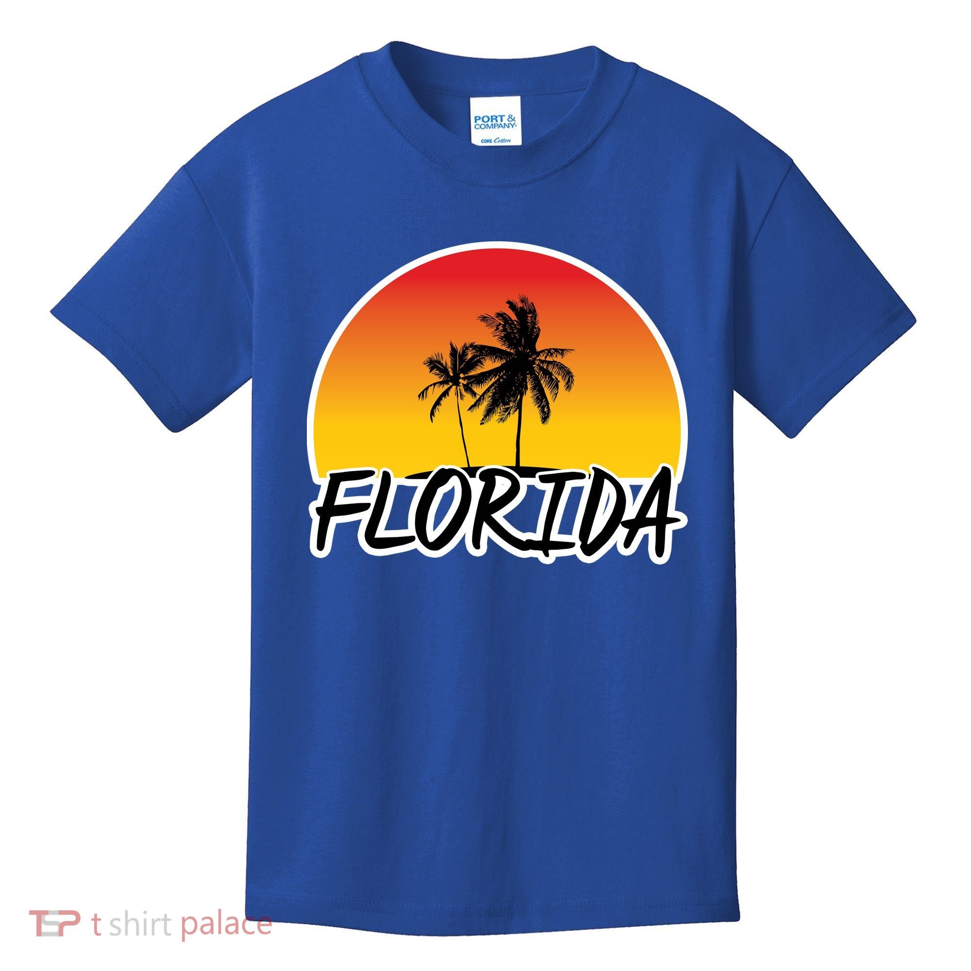 Florida Sunset Palm trees  Kids T-Shirt