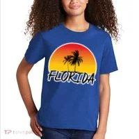Florida Sunset Palm trees  Kids T-Shirt thumb 2