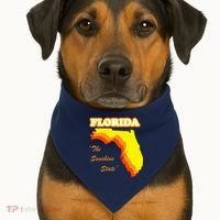 Florida The Sunshine State USA-Made Doggie Bandana thumb 1