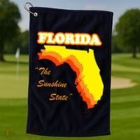 Florida The Sunshine State Golf Towel thumb 1