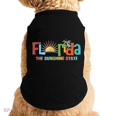 Florida The Sunshine State Colorful Doggie Tank