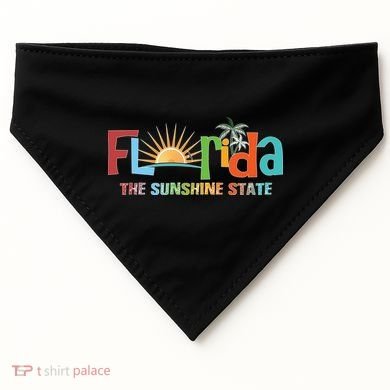 Florida The Sunshine State Colorful USA-Made Doggie Bandana