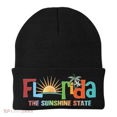 Florida The Sunshine State Colorful Beanie