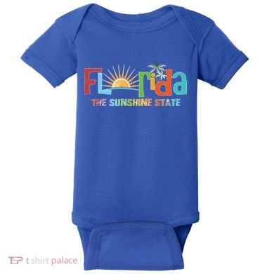 Florida The Sunshine State Colorful Baby Bodysuit