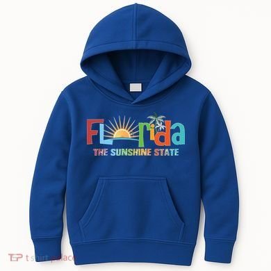 Florida The Sunshine State Colorful Kids Hoodie
