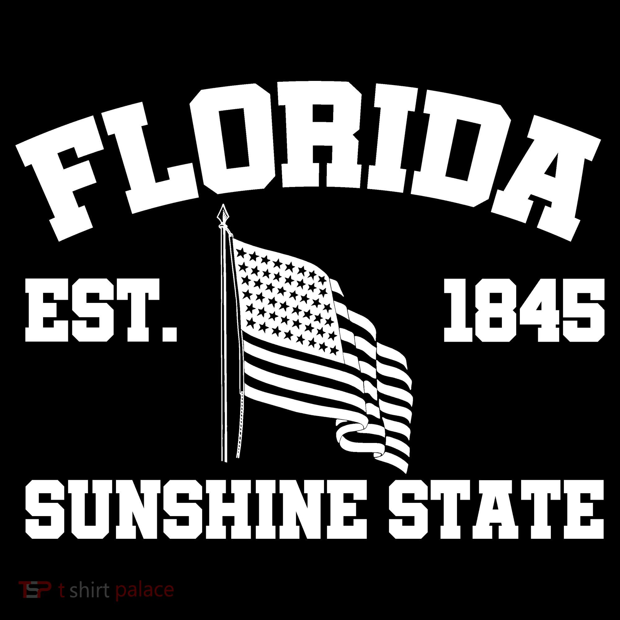 Florida The Sunshine State Est. 1845 USA-Made Doggie Bandana