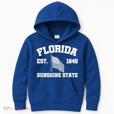 Florida The Sunshine State Est. 1845 Kids Hoodie