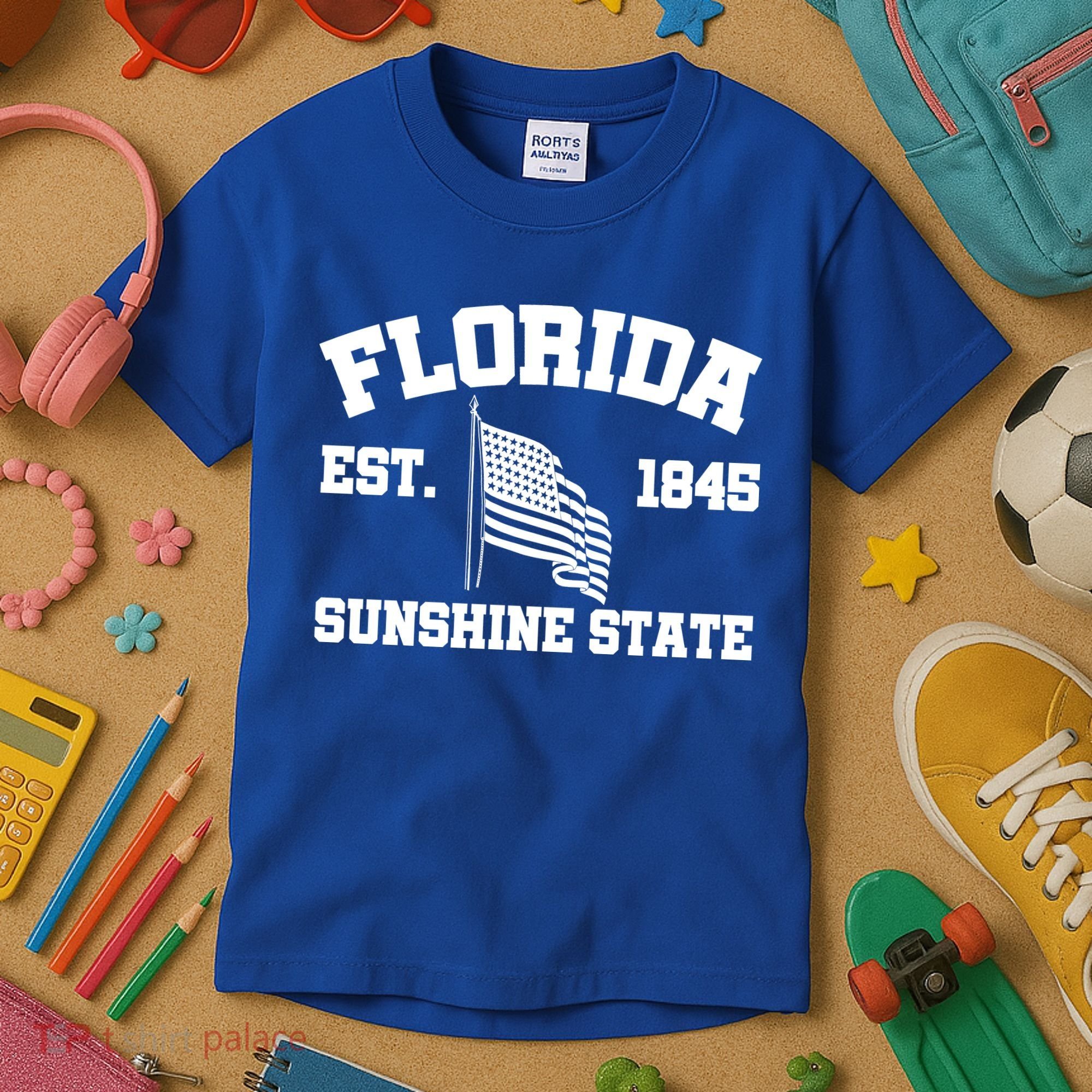 Florida The Sunshine State Est. 1845 Kids T-Shirt