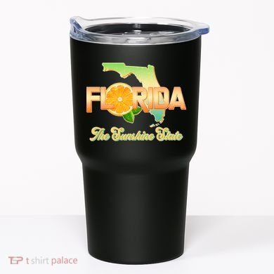 Florida The Sunshine State Orange Logo Tumbler