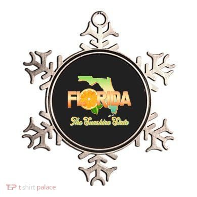 Florida The Sunshine State Orange Logo Ornament