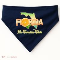 Florida The Sunshine State Orange Logo USA-Made Doggie Bandana thumb 0
