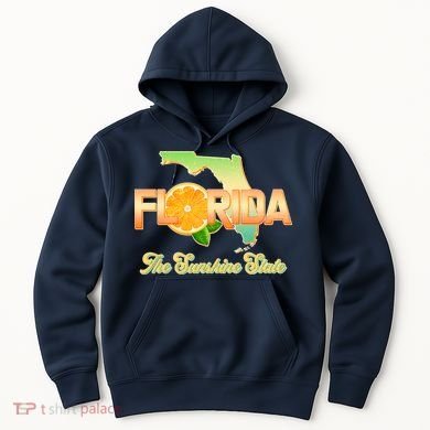 Florida The Sunshine State Orange Logo Hoodie