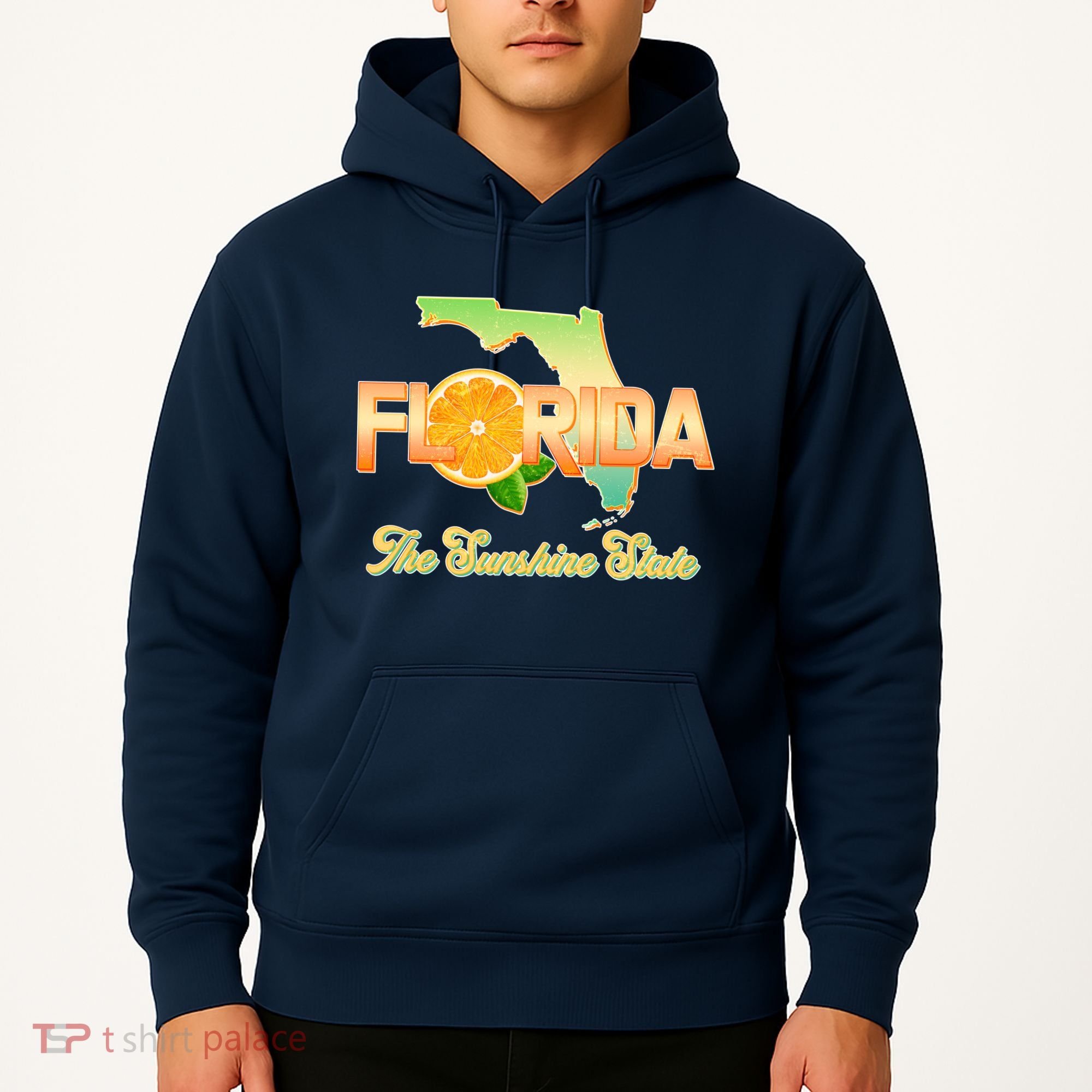 Florida The Sunshine State Orange Logo Hoodie