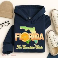 Florida The Sunshine State Orange Logo Hoodie thumb 4