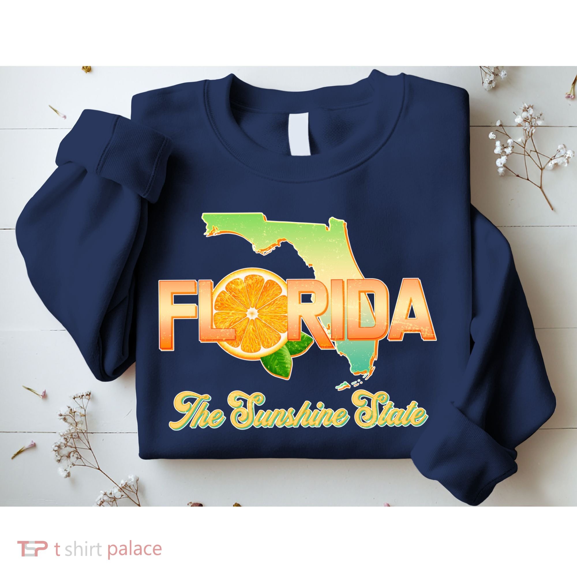 Florida The Sunshine State Orange Logo Sweatshirt