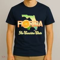 Florida The Sunshine State Orange Logo T-Shirt thumb 3
