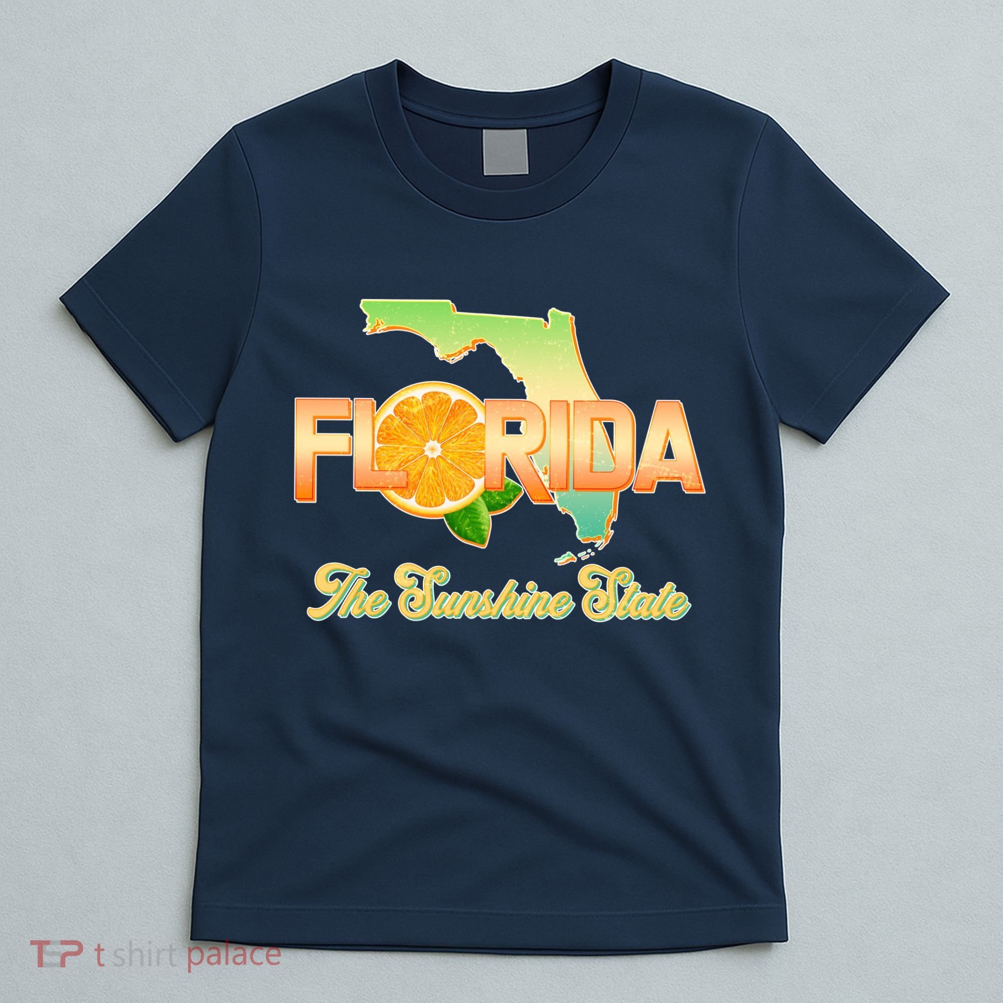 Florida The Sunshine State Orange Logo T-Shirt