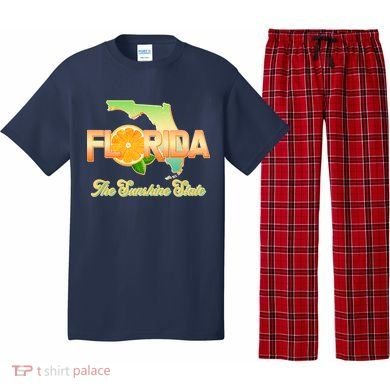 Florida The Sunshine State Orange Logo Pajama Set