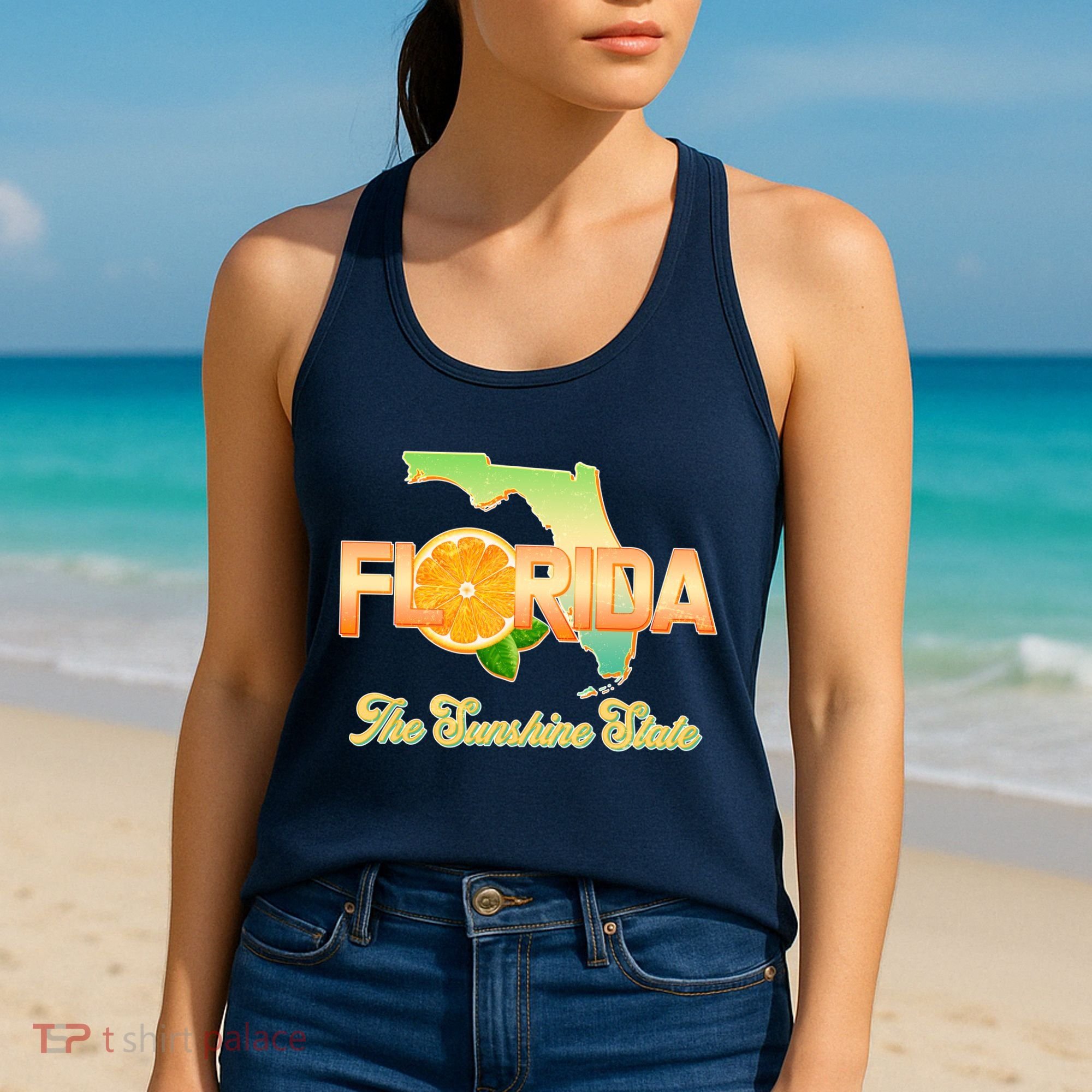 Florida The Sunshine State Orange Logo Women's Tank Top