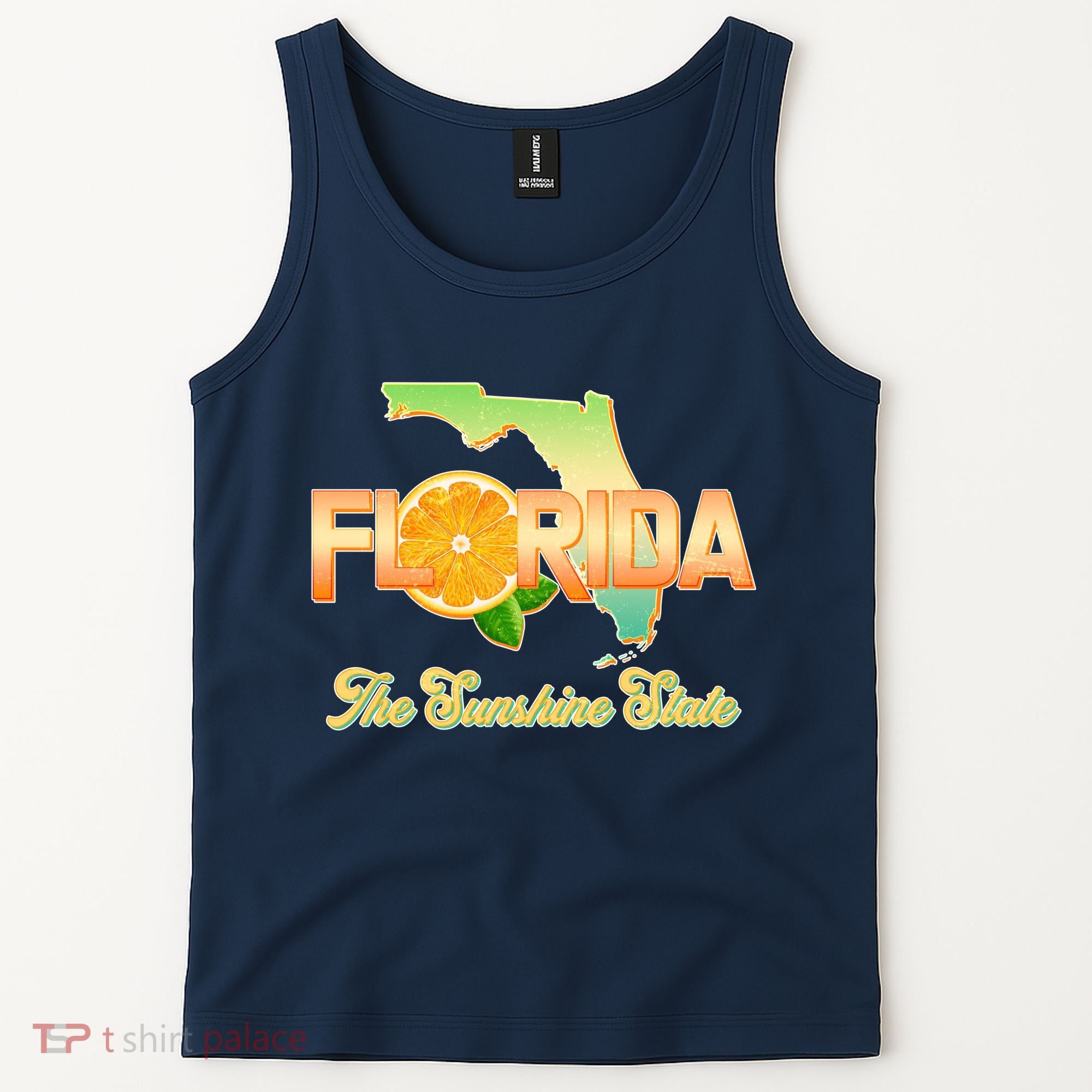 Florida The Sunshine State Orange Logo Tank Top