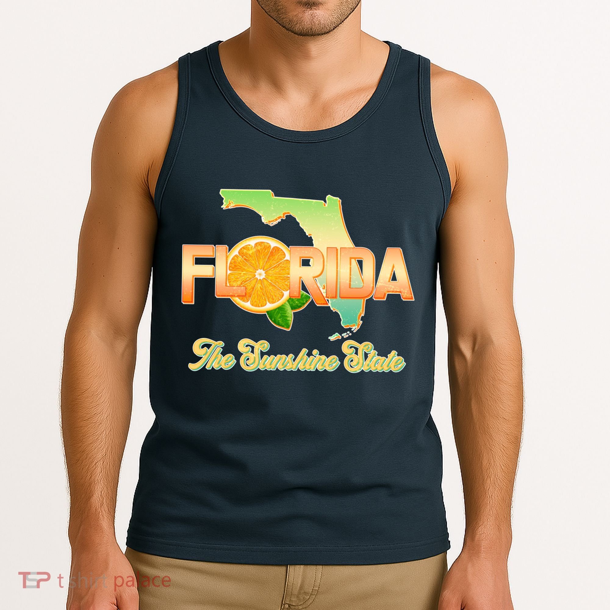 Florida The Sunshine State Orange Logo Tank Top