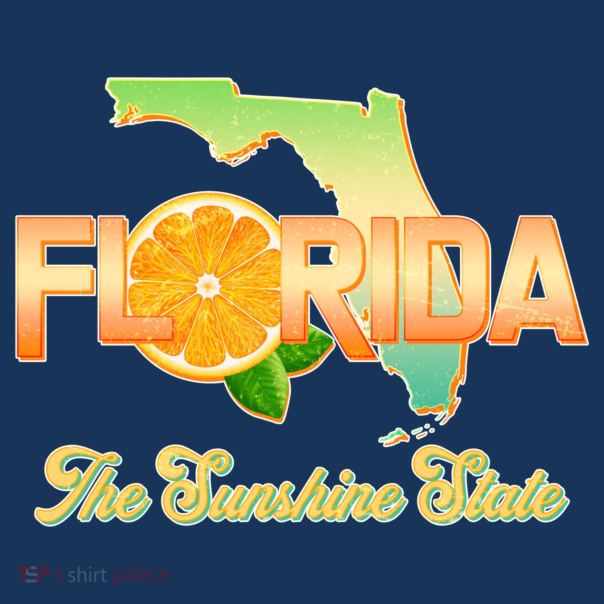 Florida The Sunshine State Orange Logo Tank Top