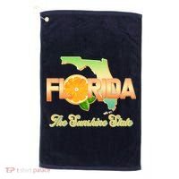 Florida The Sunshine State Orange Logo Golf Towel thumb 0