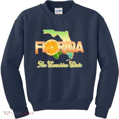 Florida The Sunshine State Orange Logo Kids Sweatshirt