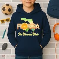 Florida The Sunshine State Orange Logo Kids Hoodie thumb 2
