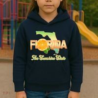 Florida The Sunshine State Orange Logo Kids Hoodie thumb 3