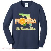 Florida The Sunshine State Orange Logo Kids Long Sleeve Shirt thumb 0