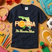 Florida The Sunshine State Orange Logo Kids T-Shirt thumb 3