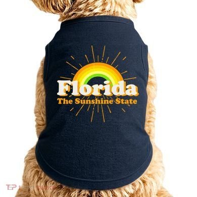 Florida The Sunshine State Rainbow Doggie Tank