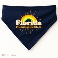 Florida The Sunshine State Rainbow USA-Made Doggie Bandana thumb 0