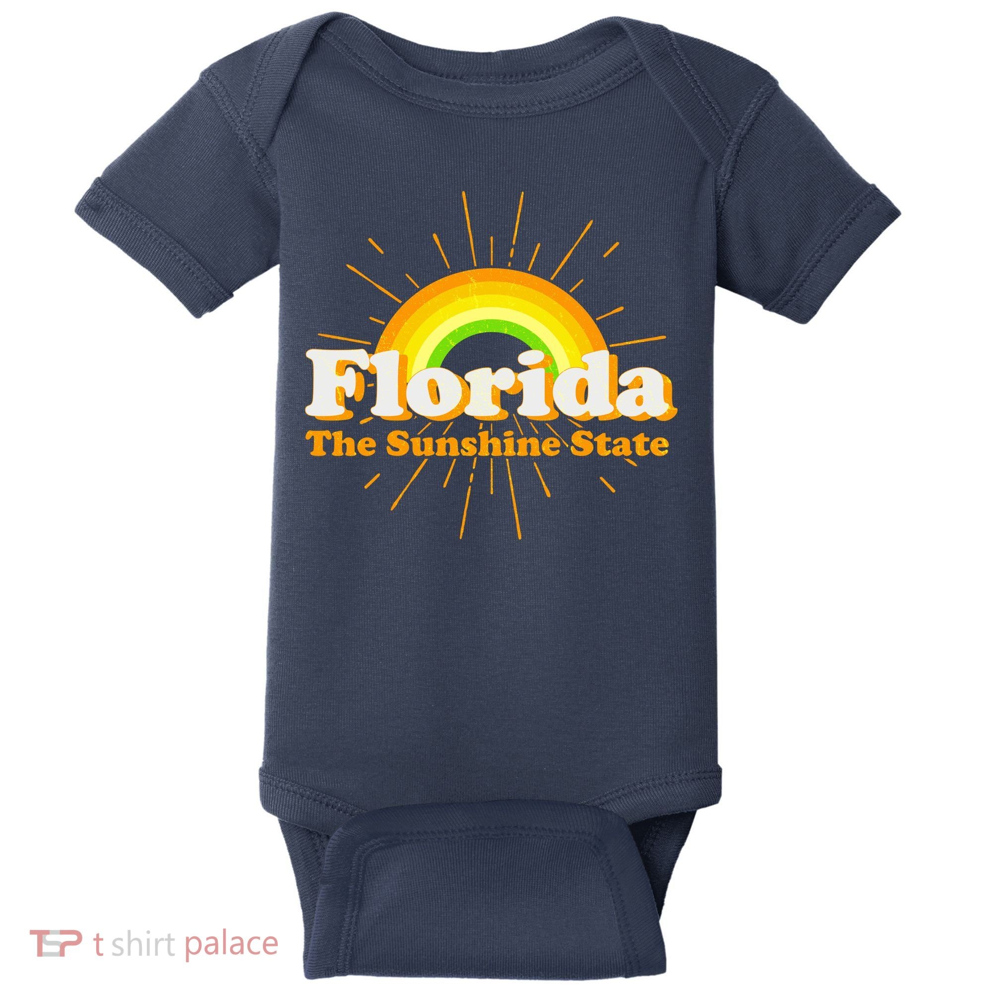 Florida The Sunshine State Rainbow Baby Bodysuit