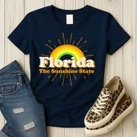 Florida The Sunshine State Rainbow Women's T-Shirt thumb 3
