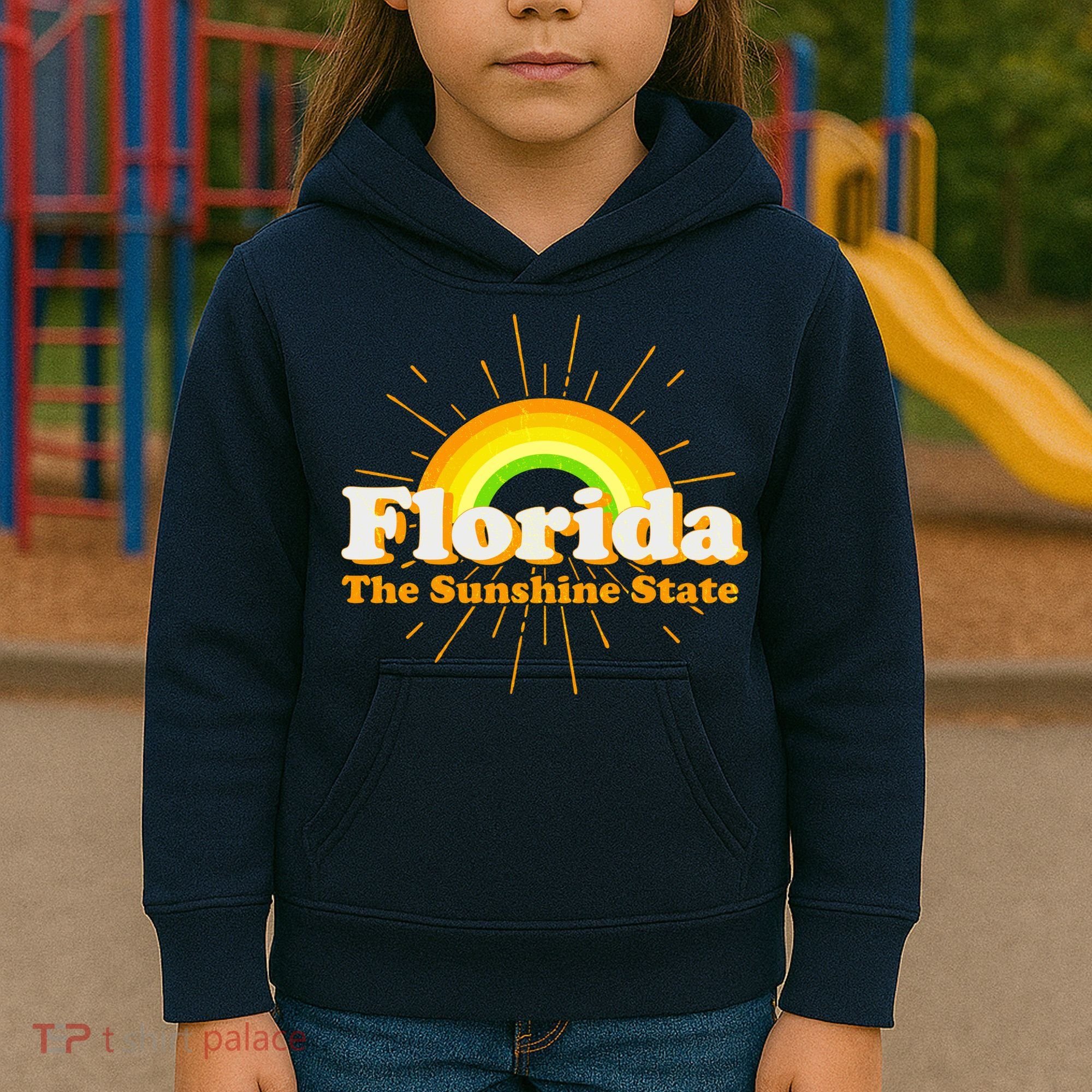 Florida The Sunshine State Rainbow Kids Hoodie