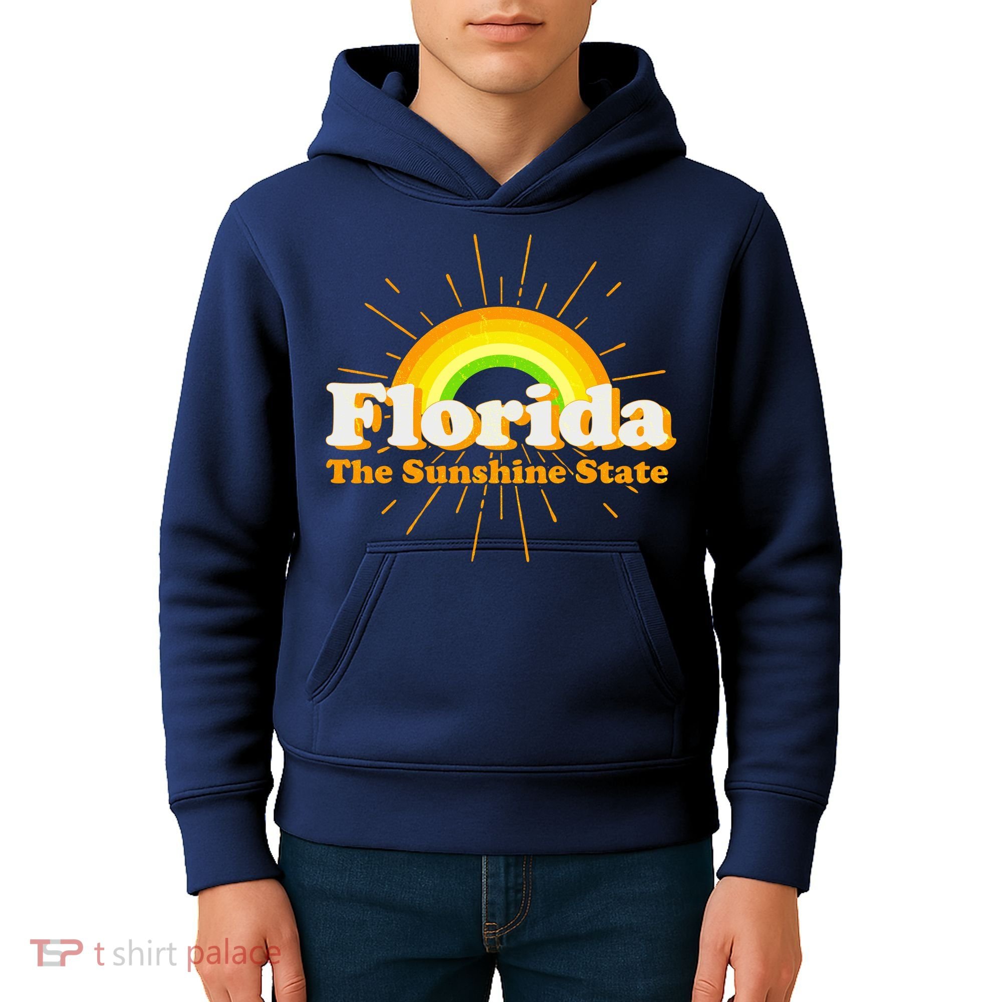 Florida The Sunshine State Rainbow Kids Hoodie