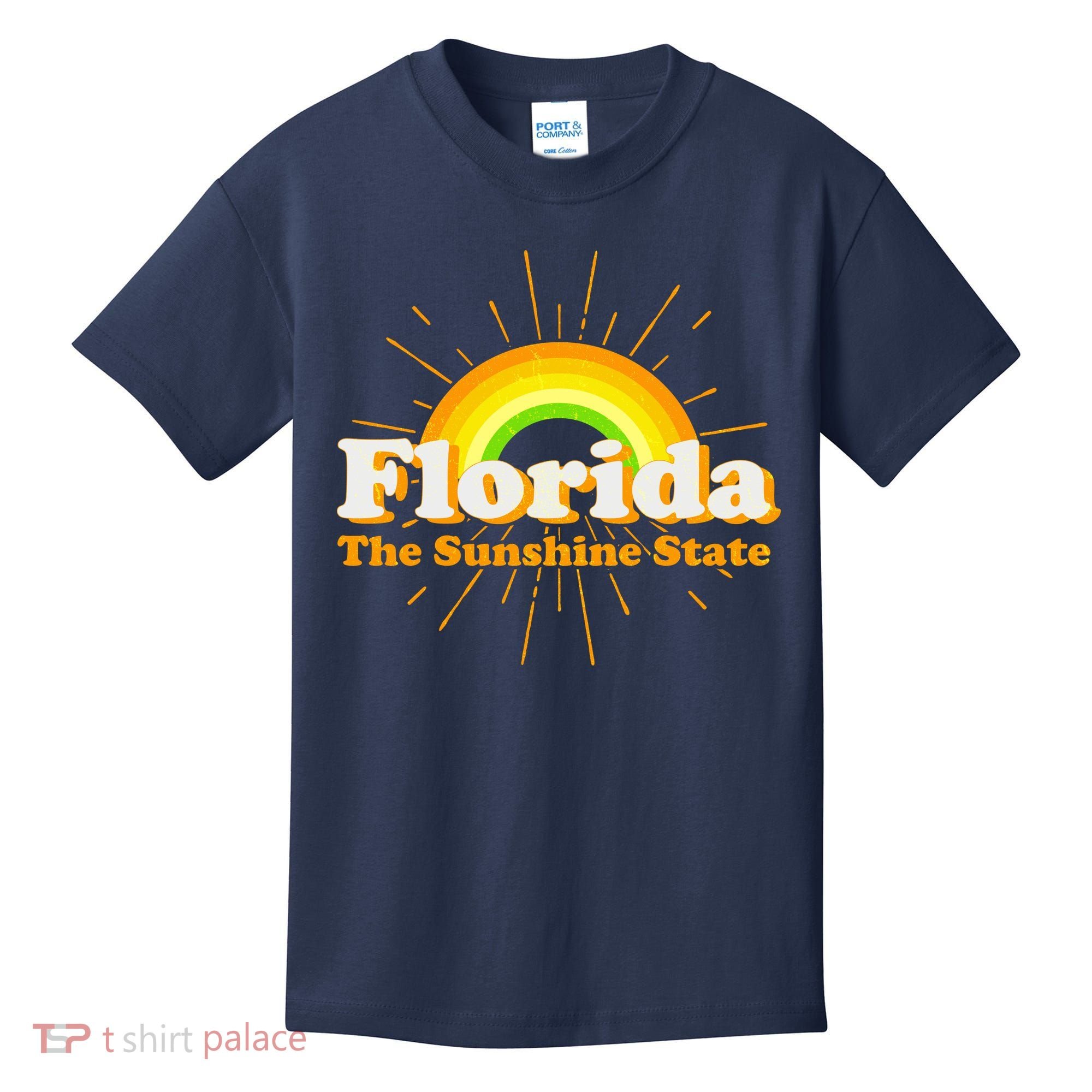 Florida The Sunshine State Rainbow Kids T-Shirt
