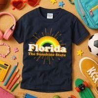 Florida The Sunshine State Rainbow Kids T-Shirt thumb 3
