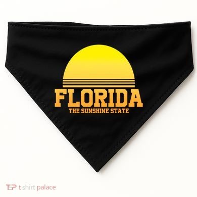 Florida The Sunshine State Retro Sun USA-Made Doggie Bandana