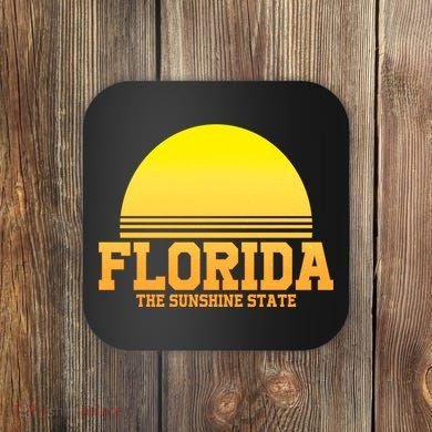Florida The Sunshine State Retro Sun Coaster