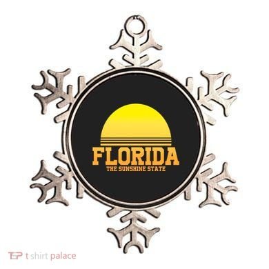 Florida The Sunshine State Retro Sun Ornament